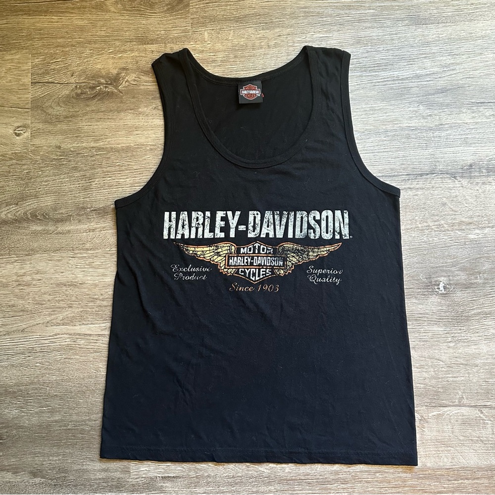 Harley-Davidson Motorcycles Black Tank Top